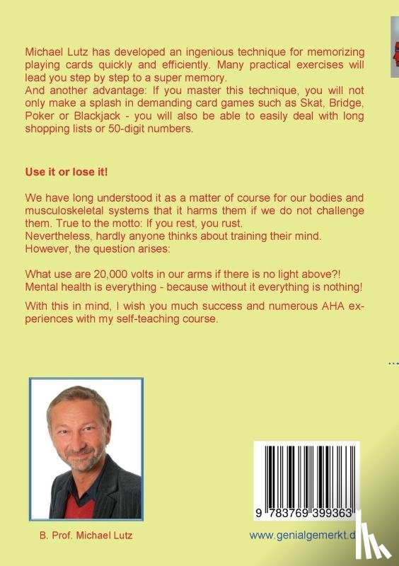 Lutz, Michael - Memorize playing cards in seconds