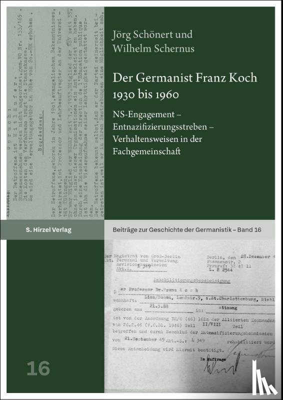 Schönert, Jörg, Schernus, Wilhelm - Der Germanist Franz Koch 1930 bis 1960
