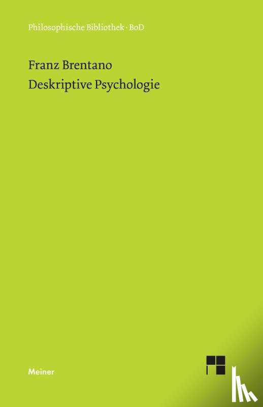Brentano, Franz - Deskriptive Psychologie