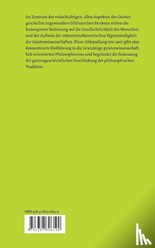 Dilthey, Author Wilhelm - Das Wesen der Philosophie