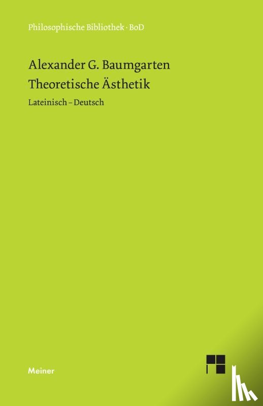 Baumgarten, Alexander G - Theoretische AEsthetik
