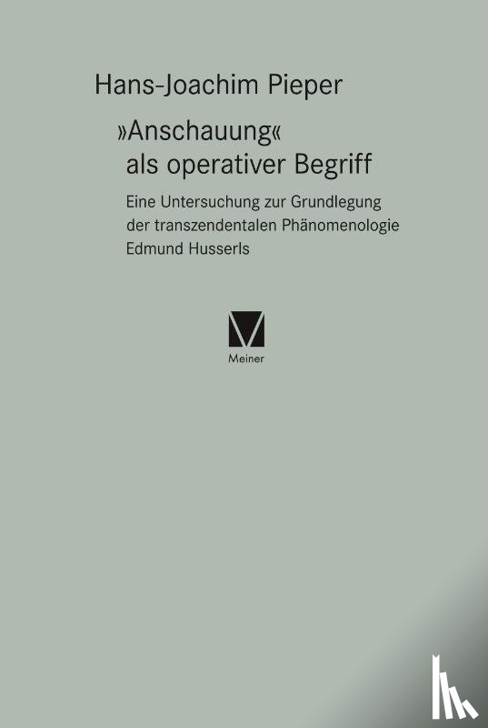 Pieper, Hans J - Anschauung als operativer Begriff