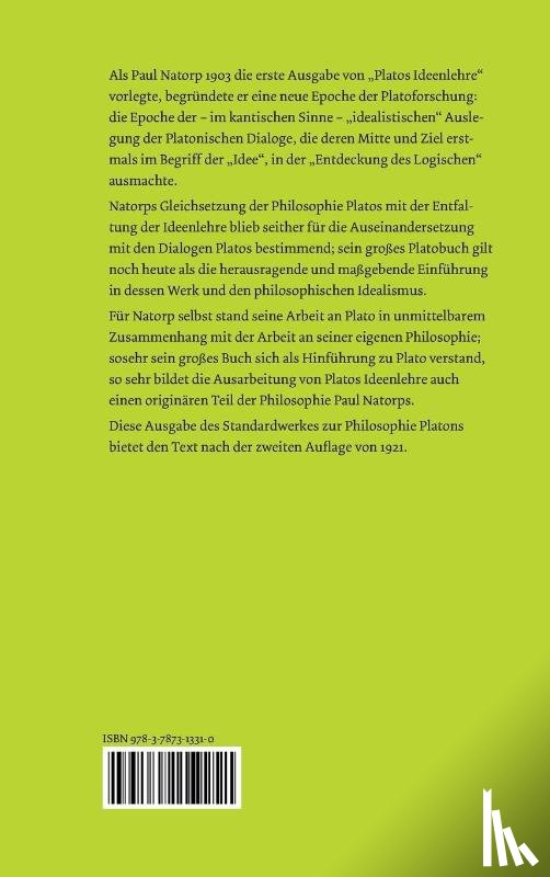 Natorp, Paul - Platos Ideenlehre