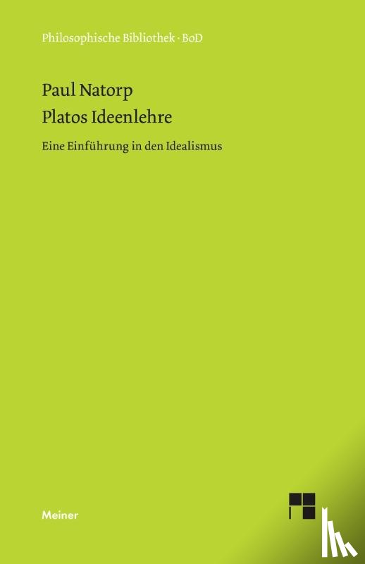 Natorp, Paul - Platos Ideenlehre