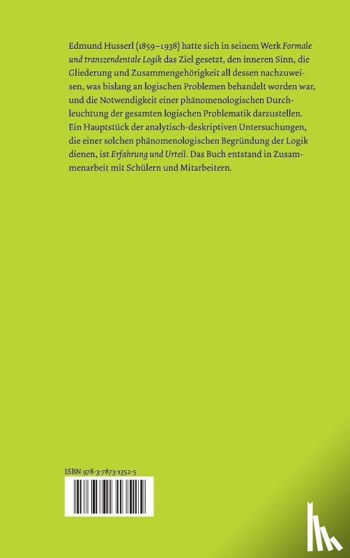 Husserl, Edmund - Erfahrung und Urteil