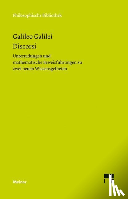 Galilei, Galileo - Discorsi