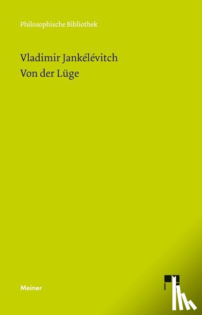 Jankélévitch, Vladimir - Von der Lüge