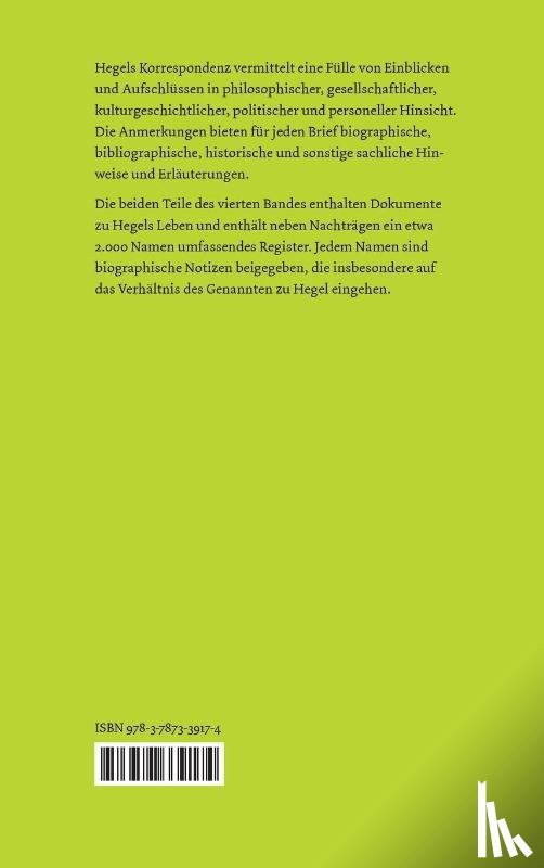 Hegel, Georg Wilhelm Friedrich - Briefe von und an Hegel / Briefe von und an Hegel. Band 4, Teil 1