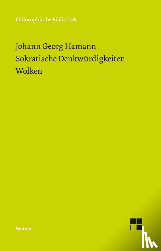 Hamann, Johann Georg - Sokratische Denkwürdigkeiten. Wolken