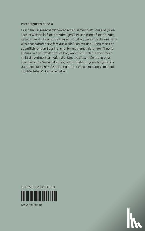 Tetens, Holm - Experimentelle Erfahrung