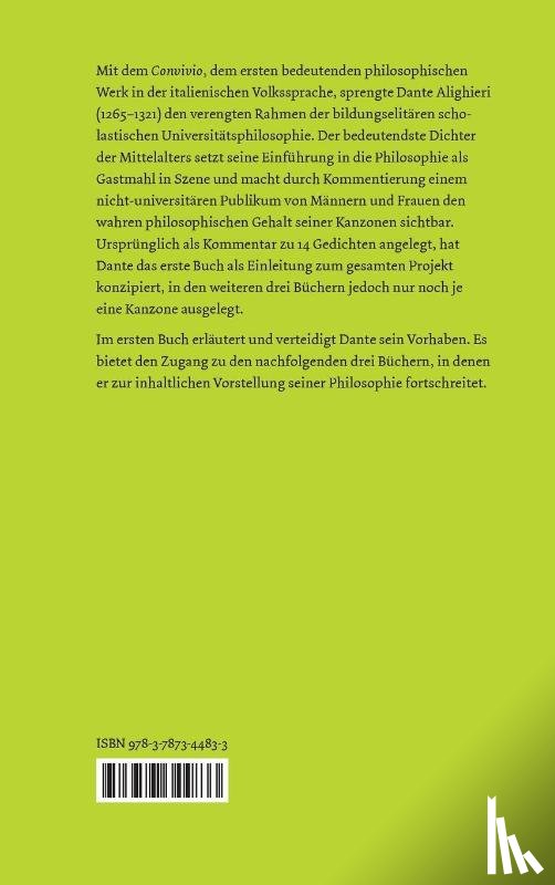 Dante Alighieri - Das Gastmahl. Erstes Buch