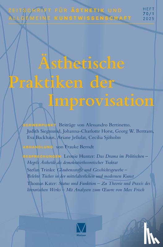  - Ästhetische Praktiken der Improvisation