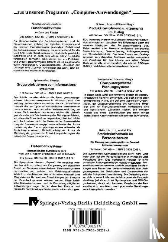 Hans Czap - Analyse Und Planung Von Werbeausgaben Und Preispolitik Bei Konkurrierenden Produkten