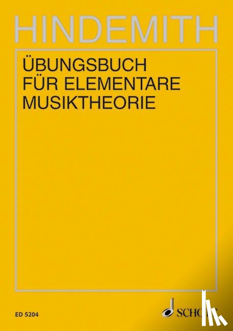 Hindemith, Paul - Übungsbuch für elementare Musiktheorie