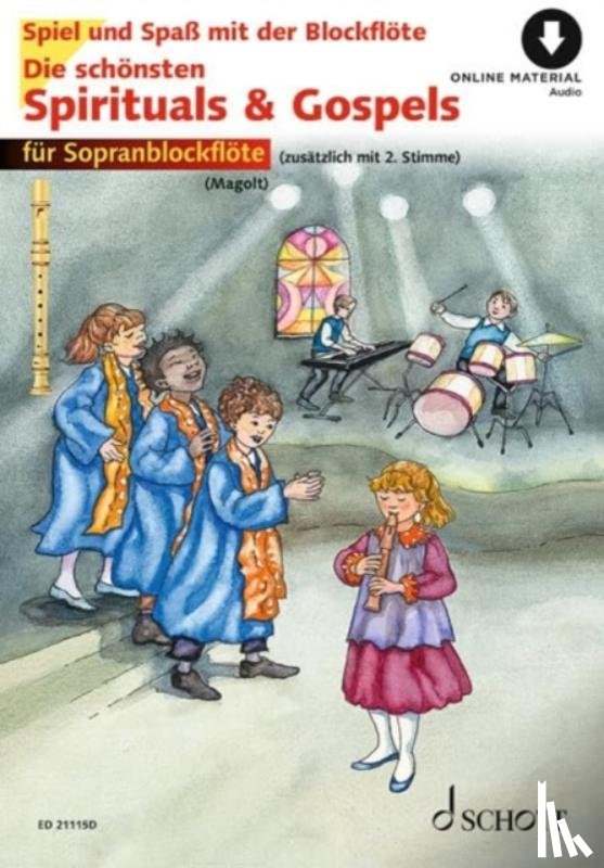  - Die schönsten Spirituals & Gospels sehr leicht bearbeitet. 1-2 Sopran-Blockflöten.