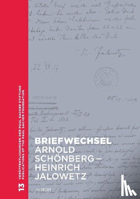  - Briefwechsel Arnold Schönberg - Heinrich Jalowetz
