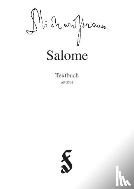 Strauss, Richard - Salome. Libretto