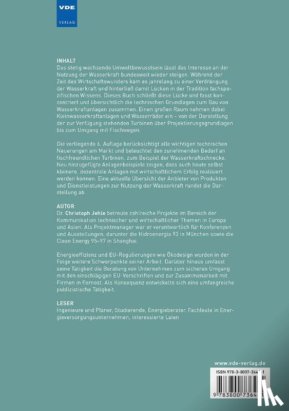 Jehle, Christoph - Bau von Wasserkraftanlagen