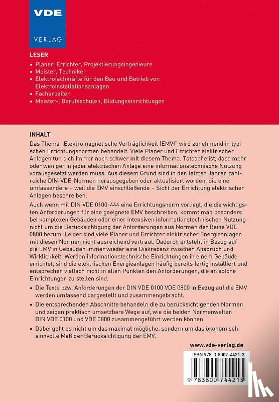 Schmolke, Herbert - EMV-gerechte Errichtung von Niederspannungsanlagen