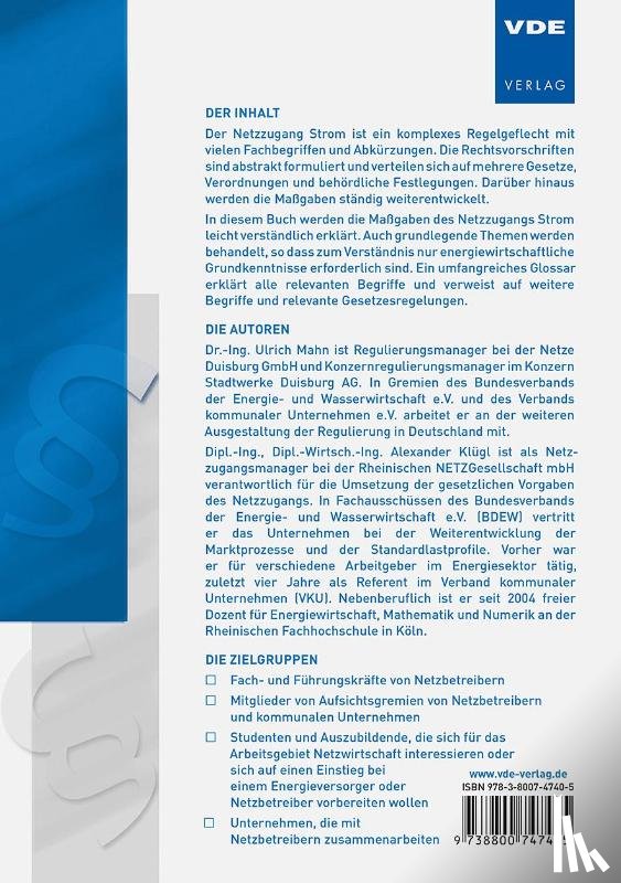 Mahn, Ulrich, Klügl, Alexander - Netzzugang Strom - einfach erklärt