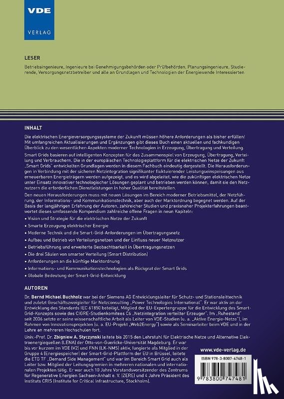 Buchholz, Bernd Michael, Styczynski, Zbigniew Antoni - Smart Grids