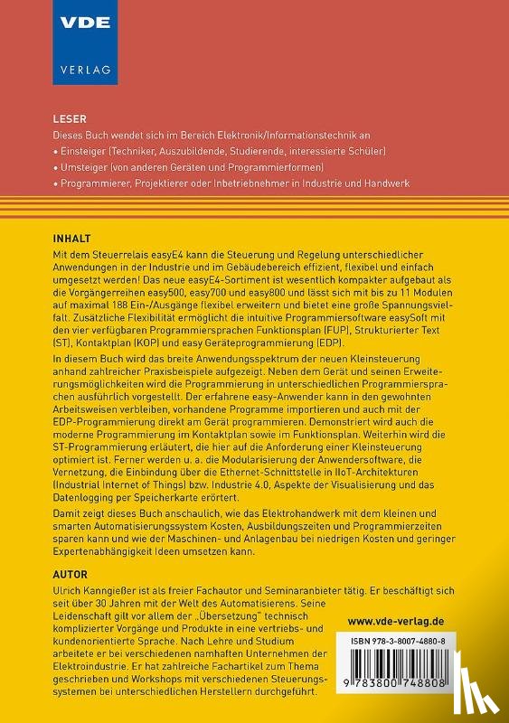 Kanngießer, Ulrich - Steuerung und Regelung mit easyE4