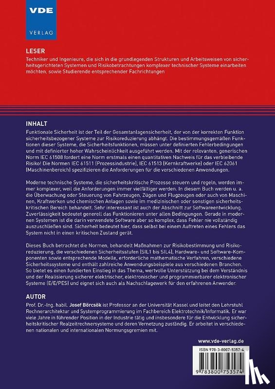 Börcsök, Josef - Funktionale Sicherheit