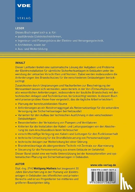 Matheis, Wolfgang - Leitfaden Sicherheitsstromversorgung