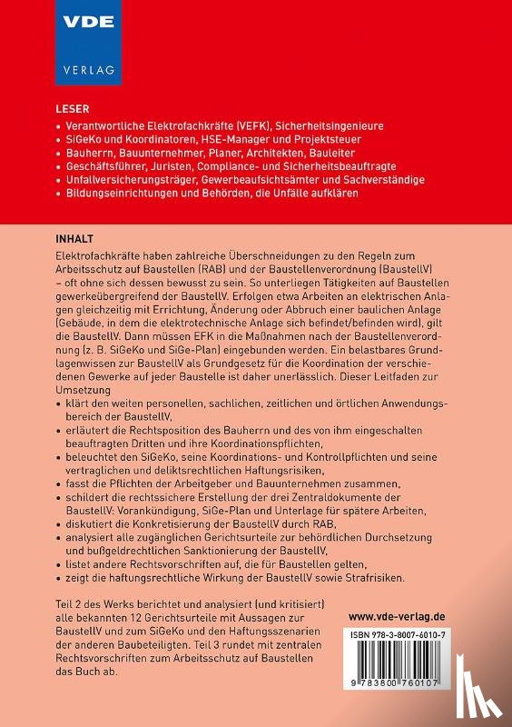 Wilrich, Thomas - Praxisleitfaden Baustellenverordnung