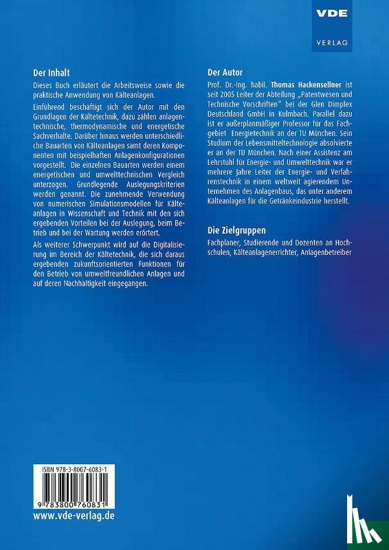 Hackensellner, Thomas - Kompendium Kältetechnik