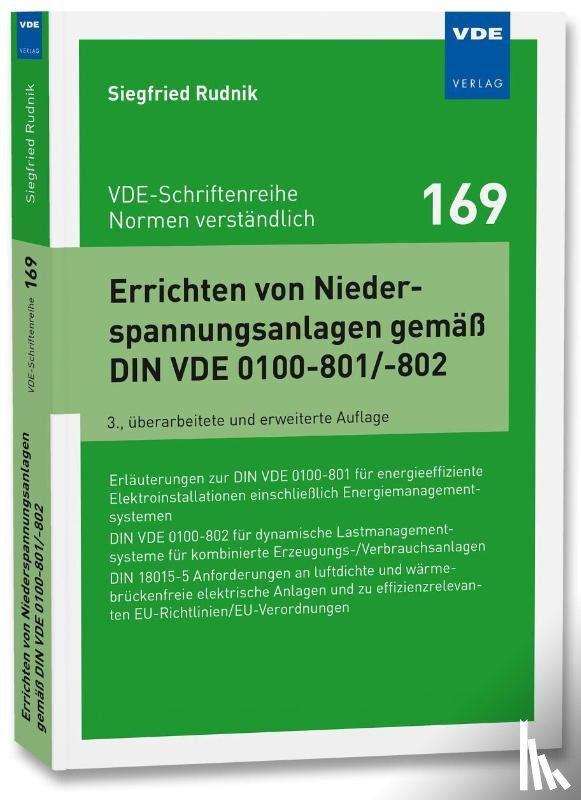 Rudnik, Siegfried - Errichten von Niederspannungsanlagen gemäß DIN VDE 0100-801/-802