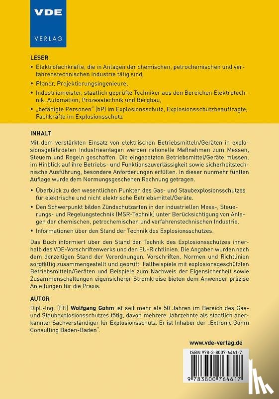 Gohm, Wolfgang - Explosionsschutz in der MSR-Technik