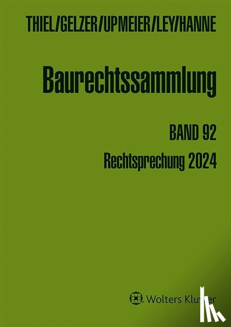  - Baurechtssammlung. Rechtsprechung des Bundesverwaltungsgerichts,... / Baurechtssammlung Band 92