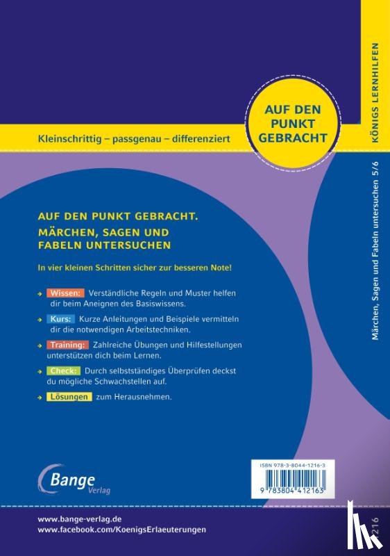 Althoff, Christiane - Märchen, Sagen und Fabeln untersuchen - Klasse 5/6 - Deutsch