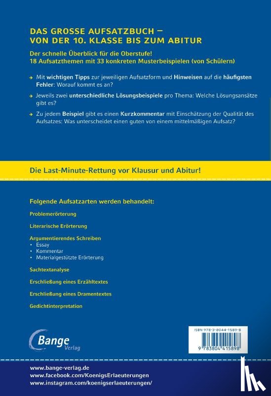 Friepes, Christine, Richter, Annett - Das große Aufsatzbuch für die 10.-12./13. Klasse.