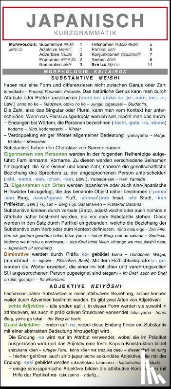 Zinková, Zdenka - Japanisch - Kurzgrammatik. Die komplette Grammatik anschaulich und verständlich dargestellt