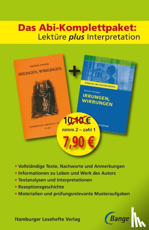 Fontane, Theodor - Irrungen, Wirrungen - Lektüre plus Interpretation: Königs Erläuterung + kostenlosem Hamburger Leseheft von Theodor Fontane.