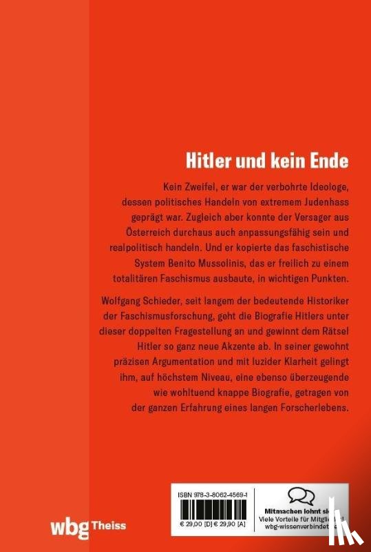 Schieder, Wolfgang - Ein faschistischer Diktator. Adolf Hitler - Biografie