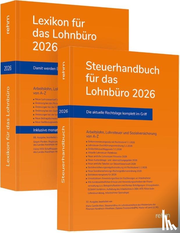 Schönfeld, Wolfgang, Plenker, Jürgen, Schaffhausen, Heinz-Willi, Meer, Marie Camille - Buchpaket Lexikon für das Lohnbüro und Steuerhandbuch 2026