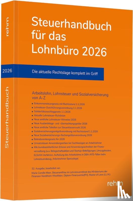 Meer, Marie Camille - Steuerhandbuch für das Lohnbüro 2026
