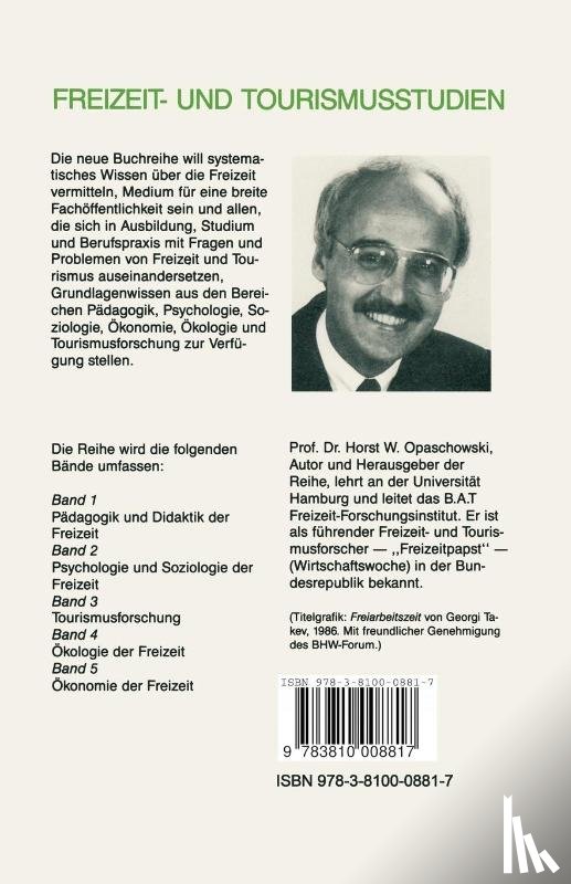 Horst W Opaschowski - Padagogik Und Didaktik Der Freizeit