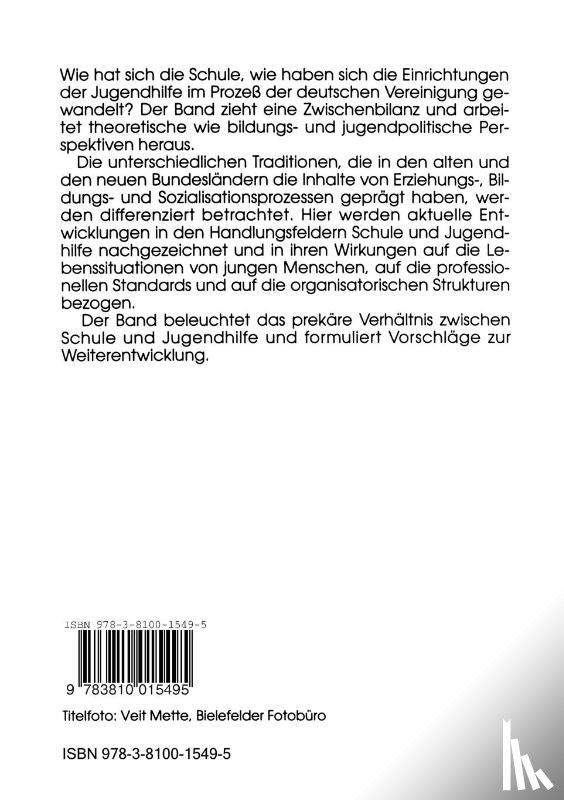 Gaby Floesser, Hans-Uwe Otto, Klaus-Jurgen Tillmann - Schule Und Jugendhilfe