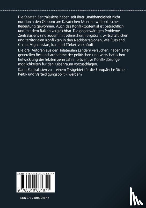 Garnett, Dean James Madison College Sherman W (Michigan State University), Rahr, Alexander, Watanabe, Koji (The Brookings Institution) - Der Kaspische Raum VOR Den Herausforderungen Der Globalisierung
