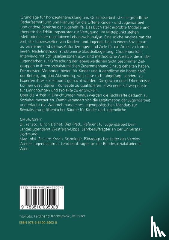 Ulrich Deinet, Richard Krisch - Der Sozialraumliche Blick Der Jugendarbeit
