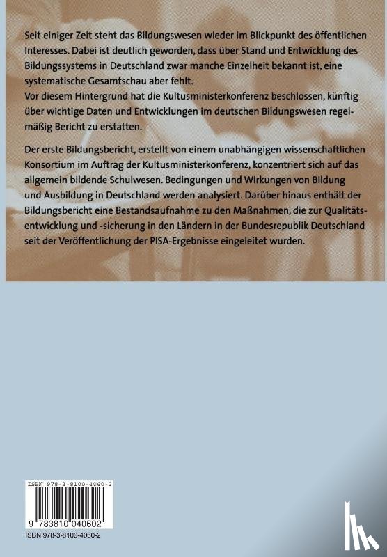 Hermann Avenarius, Hartmut Ditton, Hans Doebert, Klaus Klemm - Bildungsbericht Fur Deutschland