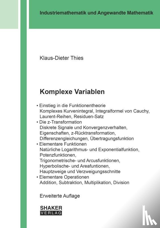 Thies, Klaus-Dieter - Komplexe Variablen