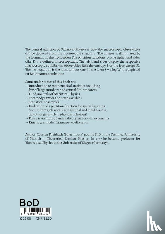 Fließbach, Torsten - Statistical Physics