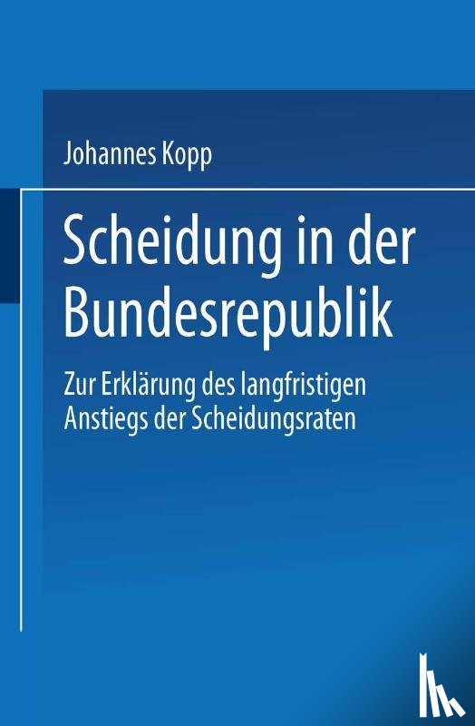 Johannes Kopp - Scheidung in Der Bundesrepublik