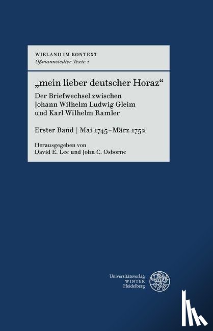  - "mein lieber deutscher Horaz"