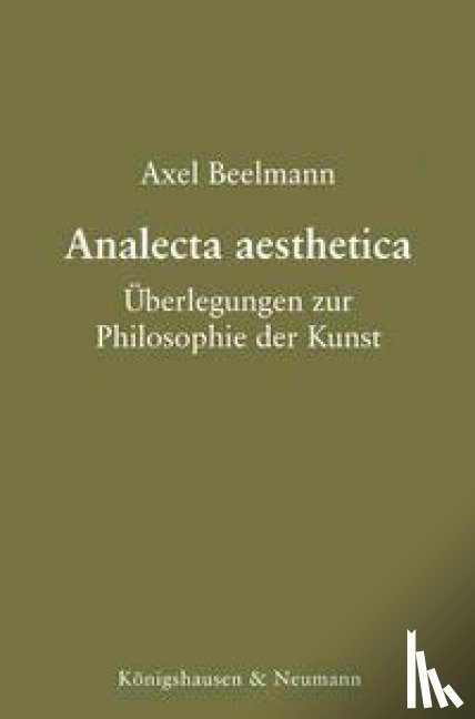 Beelmann, Axel - Analecta aesthetica